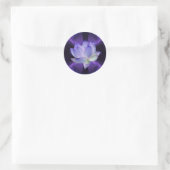 Paarse Lotus en heilige geometrie Ronde Sticker (Tas)