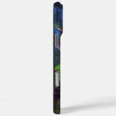 Paarse Lotus Faux Glas in lood Design Case-Mate iPhone Case (Achterkant / Rechts)