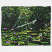 PAARSE LOTUS FLEECE DEKEN (Voorkant (Horizontaal))
