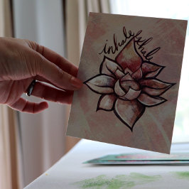 Paarse Lotus Flower Blossom Lotus Flowers bloesems Briefkaart