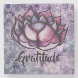 Paarse Lotus Flower Blossom Lotus Flowers bloesems Stenen Onderzetter