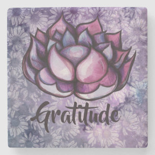 Paarse Lotus Flower Blossom Lotus Flowers bloesems Stenen Onderzetter