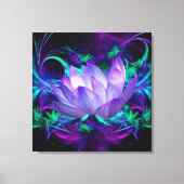 Paarse Lotus flower en betekenis ervan Canvas Afdruk (Voorkant)