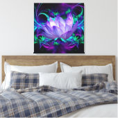 Paarse Lotus flower en betekenis ervan Canvas Afdruk (Insitu (Slaapkamer))
