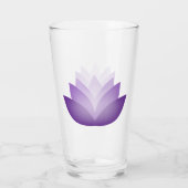 Paarse Lotus Flower Glas (Achterkant)