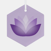  Paarse Lotus Flower Glas Ornament (Achterkant)