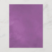 Paarse Lotus Flower Indian Wedding Guest - Details Informatiekaartje (Achterkant)