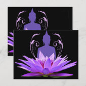 Paarse Lotus Flower Meditation Briefkaart (Voorkant / Achterkant)