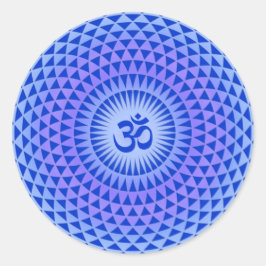 Paarse Lotus flower meditation wiel OM Ronde Sticker