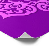 Paarse Lotus Flower Om Poster (Hoek)