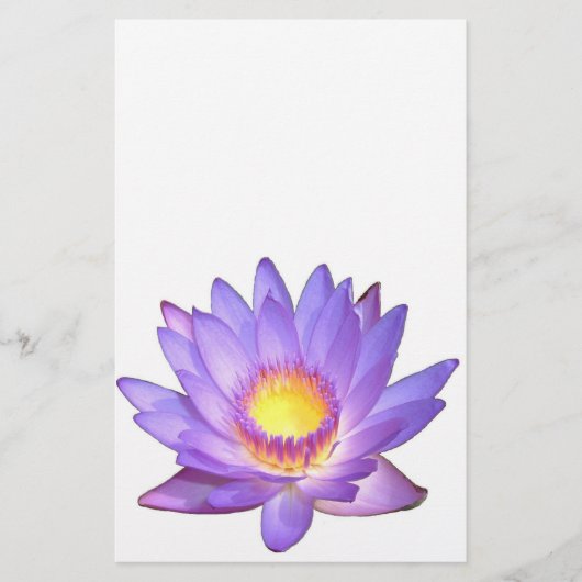 Paarse Lotus Flower Stationery Briefpapier (Voorkant)