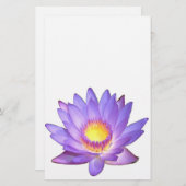 Paarse Lotus Flower Stationery Briefpapier (Voorkant / Achterkant)