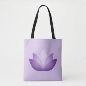 Paarse Lotus Flower Tote Bag (Voorkant)