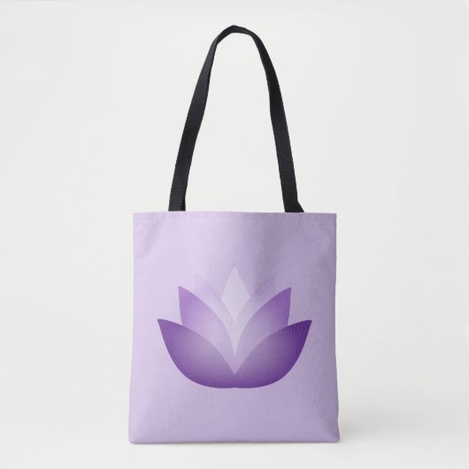 Paarse Lotus Flower Tote Bag (Voorkant)