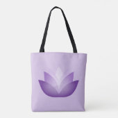 Paarse Lotus Flower Tote Bag (Achterkant)