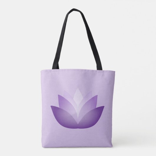 Paarse Lotus Flower Tote Bag (Achterkant)
