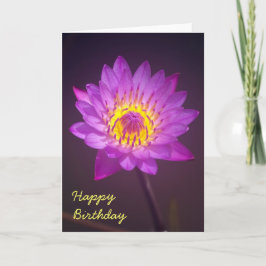 Paarse Lotus Flower Verjaardag Kaart