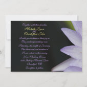 Paarse Lotus Flower Wedding Invitation Kaart (Achterkant)