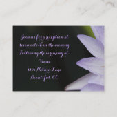 Paarse Lotus Flower Wedding Receptie Kaarten (Achterkant)