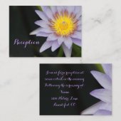 Paarse Lotus Flower Wedding Receptie Kaarten (Voorkant / Achterkant)