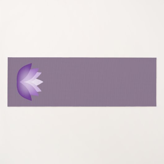 Paarse Lotus Flower Yogamat (Voorkant (horizontaal))