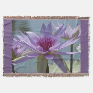 Paarse Lotus Flowers Close Up Gooi Deken