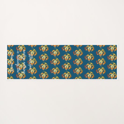 Paarse Lotus Flowers Quote Yoga Mat (Achterkant (horizontaal))