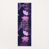 Paarse Lotus Flowers Quote Yoga Mat (Voorkant)