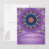 Paarse Lotus Holistic Mandala Briefkaart (Voorkant / Achterkant)