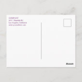 Paarse Lotus Holistic Mandala Briefkaart (Achterkant)