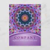 Paarse Lotus Holistic Mandala Briefkaart (Voorkant)