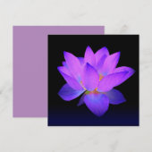Paarse Lotus Invitation & Wenskaart Kaart (Voorkant / Achterkant)