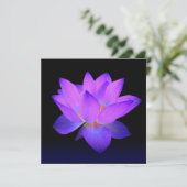 Paarse Lotus Invitation & Wenskaart Kaart (Staand voorkant)