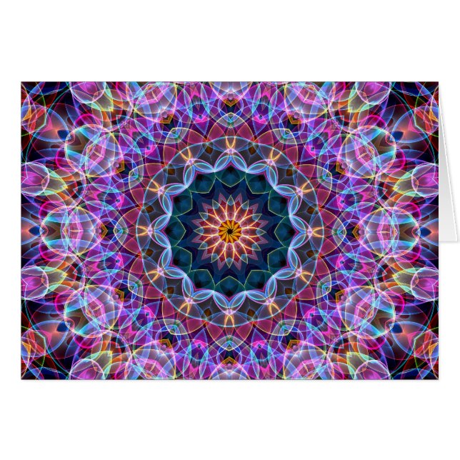 Paarse Lotus kaleidoscoop (Voorkant Horizontaal)