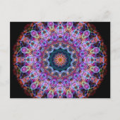 Paarse Lotus kaleidoscoop Briefkaart (Voorkant)