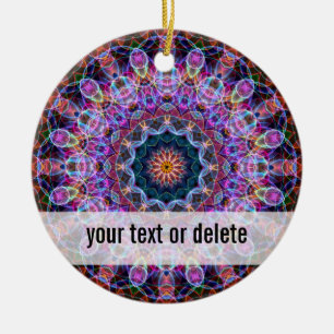 Paarse Lotus kaleidoscoop Keramisch Ornament