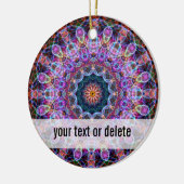 Paarse Lotus kaleidoscoop Keramisch Ornament (Links)