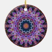 Paarse Lotus kaleidoscoop Keramisch Ornament (Achterkant)
