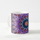 Paarse Lotus kaleidoscoop Koffiemok (Voorkant links)