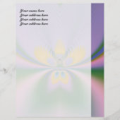 Paarse Lotus Letterhead Custom Briefhoofd (Voorkant)