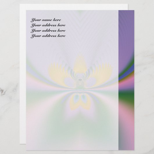 Paarse Lotus Letterhead Custom Briefhoofd (Voorkant / Achterkant)