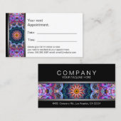 Paarse Lotus Mandala-afsprakenkaart Afsprakenkaartje (Voorkant / Achterkant)