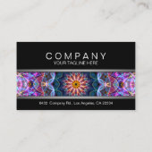 Paarse Lotus Mandala-afsprakenkaart Afsprakenkaartje (Achterkant)