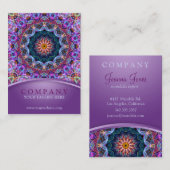 Paarse Lotus Mandala chubby Visitekaartje (Voorkant / Achterkant)