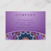 Paarse Lotus Mandala Klantenkaart Klantenkaartje (Achterkant)