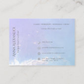 Paarse Lotus Mandala Modern Yoga Instructor Visitekaartje (Achterkant)