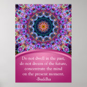 Paarse Lotus Mandala Poster (Voorkant)