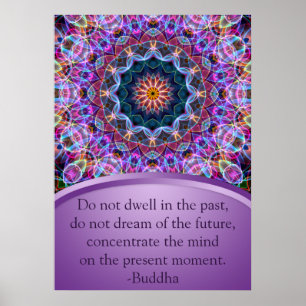 Paarse Lotus Mandala Poster