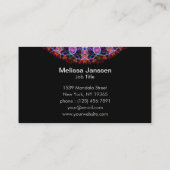 Paarse Lotus-Mandala- Visitekaartje (Achterkant)