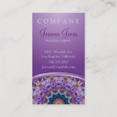 Paarse Lotus Mandala Visitekaartje (Achterkant)